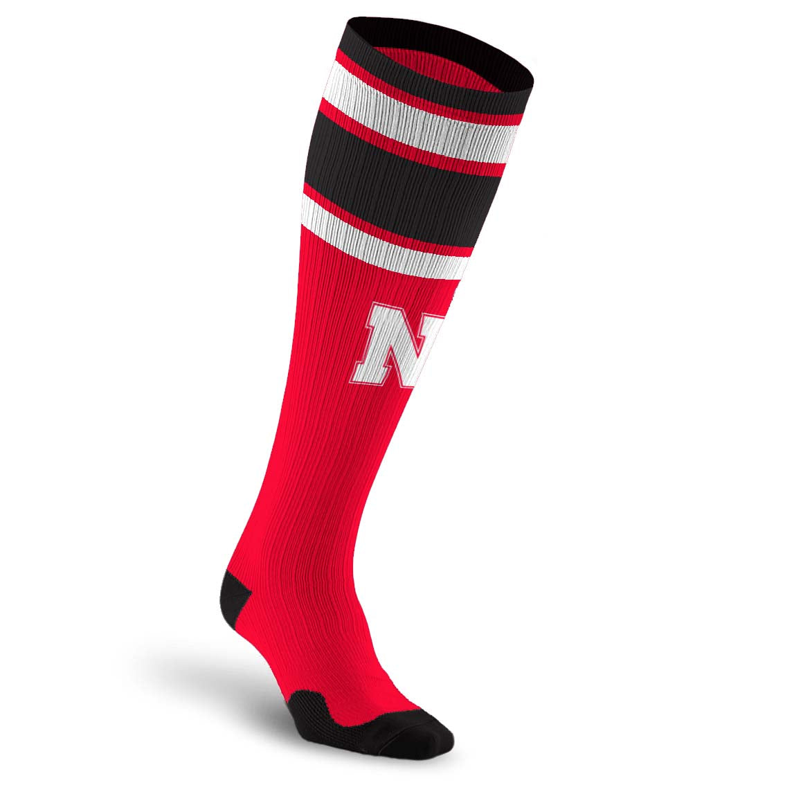 College Compression Socks, Nebraska Cornhuskers