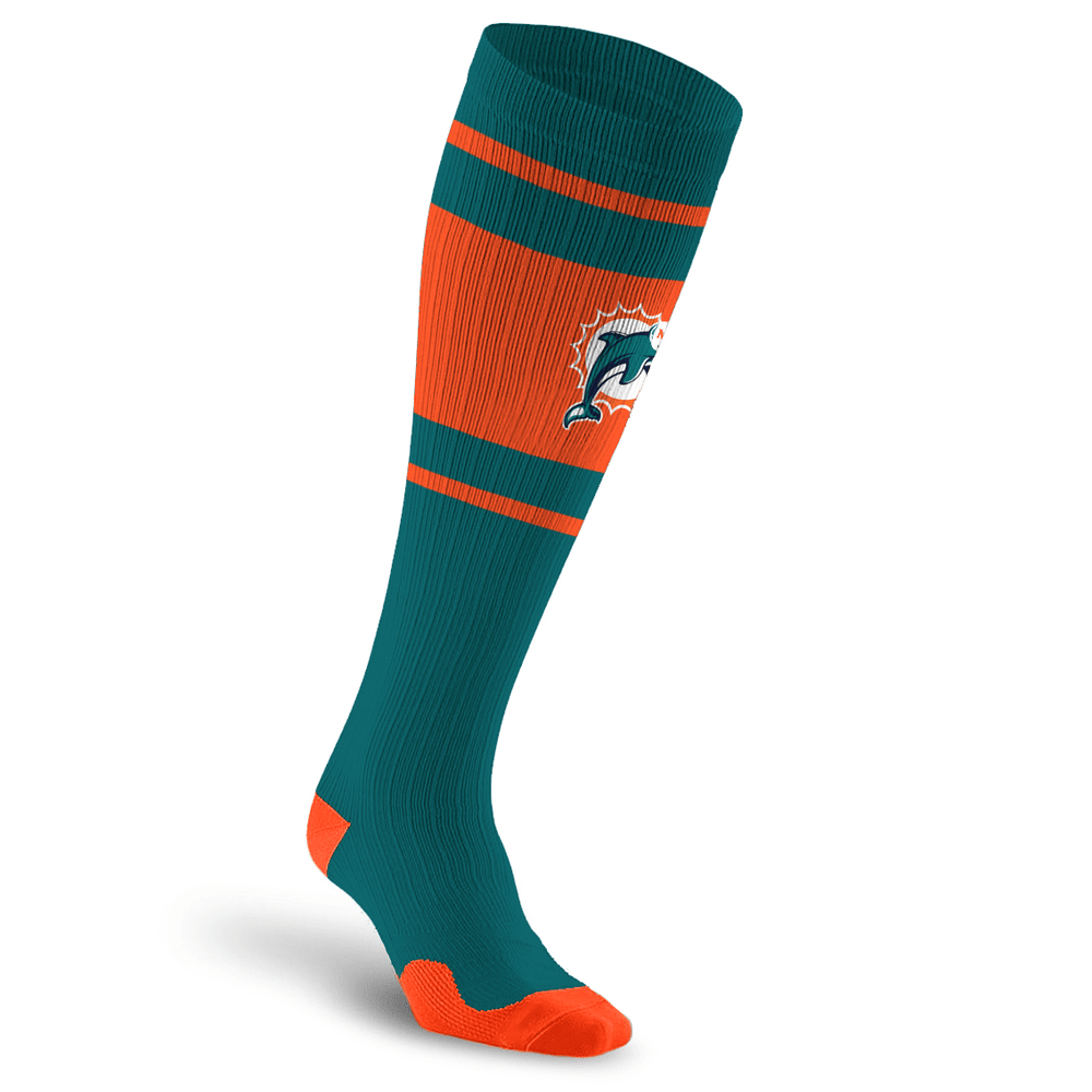 NFL Compression Socks, Miami Dolphins- Throwback