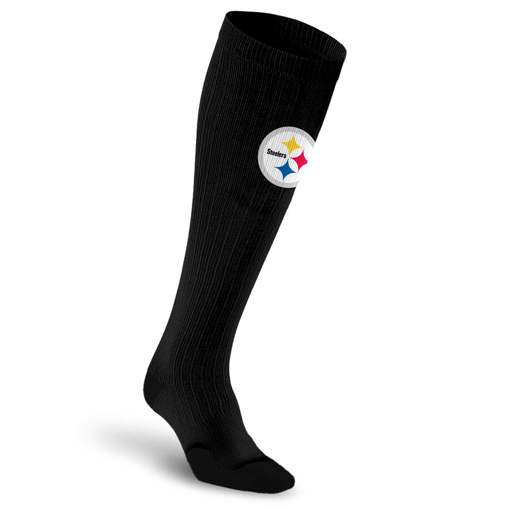 NFL Black Compression Socks, Pittsburgh Steelers