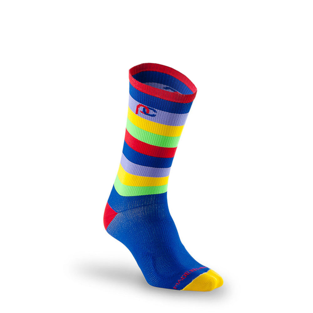 Deter win Make a bed Colorful Running Socks - PC Racer Multicolor Stripe – procompression.com