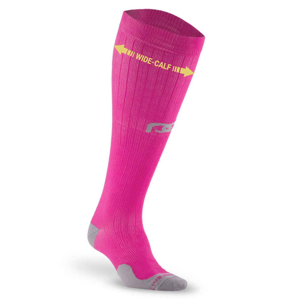 Marathon Wide Calf Compression Socks - Pink –