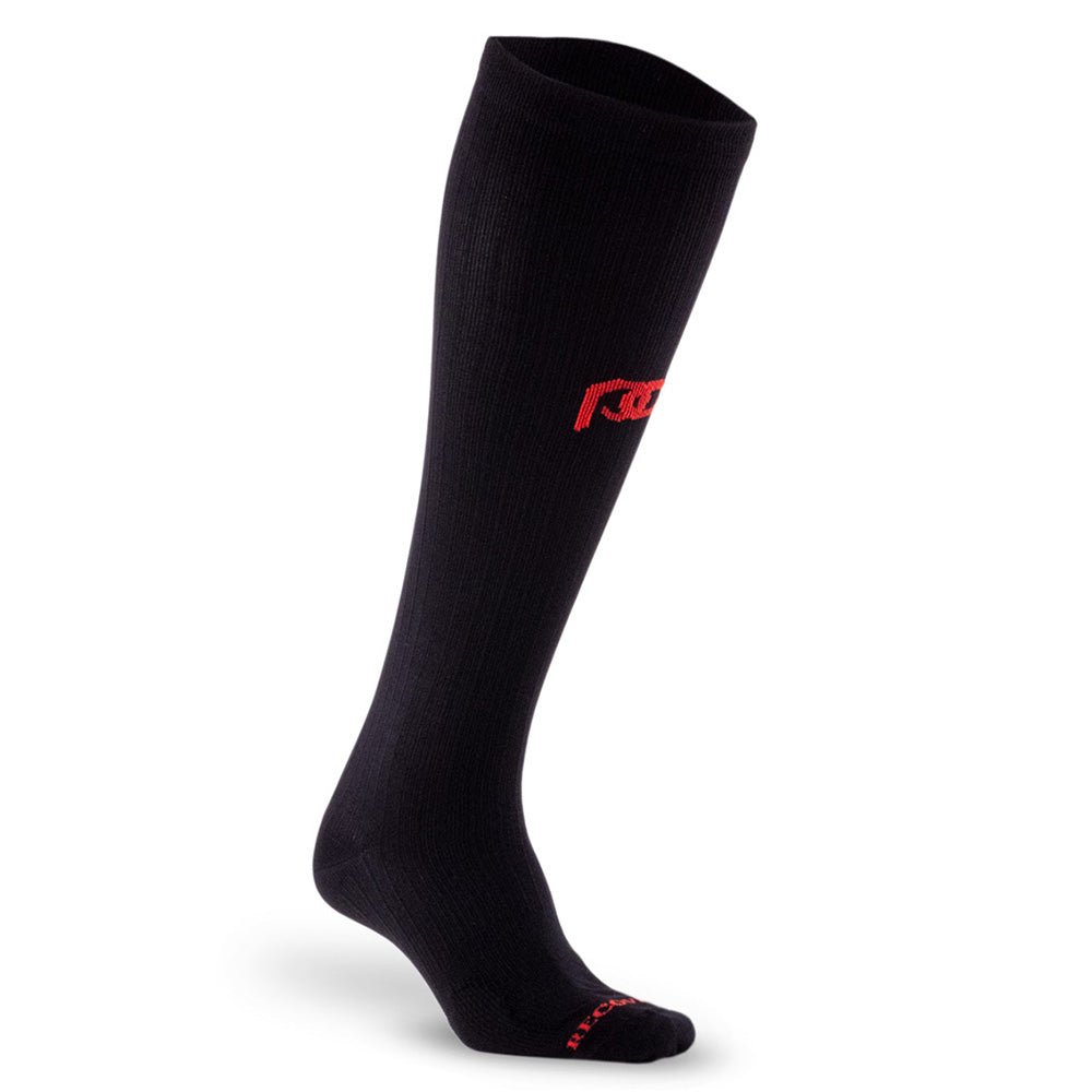 PRO Compression Marathon socks for running and recovery close up of black knee-high sock