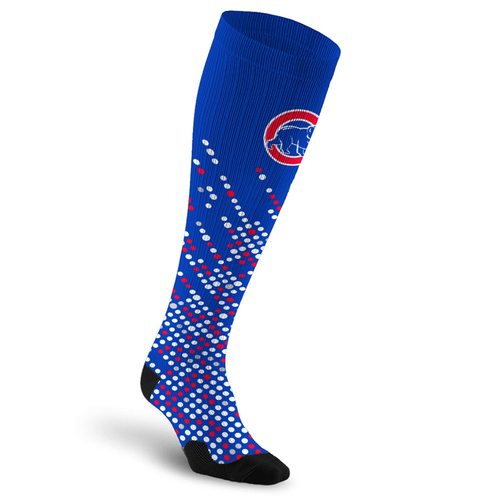 Officially Licensed MLB Compression Socks |Chicago Cubs - Scoreboard