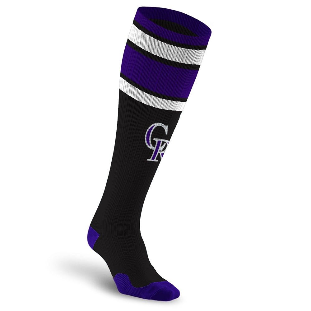 PRO Compression Major League Baseball Knee High Compression Sock Genuine MLB Merchandise Sock Colorado Rockies