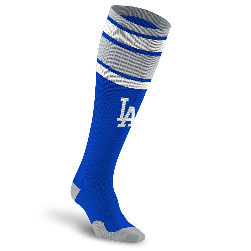 MLB Compression Socks, Los Angeles Dodgers - Classic Stripe L/XL