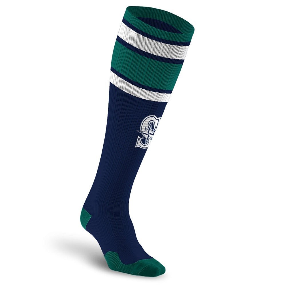 PRO Compression Major League Baseball Knee High Compression Sock Genuine MLB Merchandise Sock Seattle Mariners