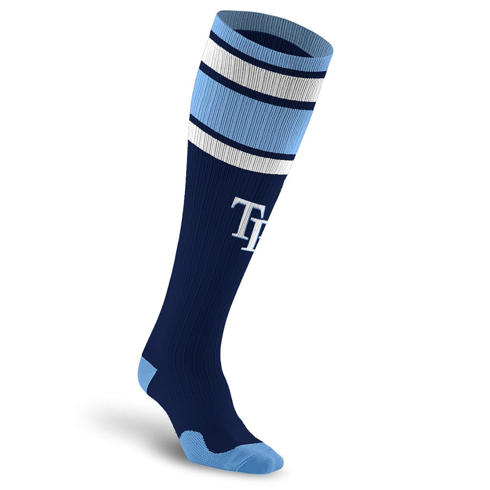 Pro Compression MLB Compression Socks, Tampa Bay Rays - Classic Stripe, S/M