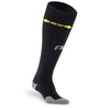Black PRO Compression Knee-high, Over-the-Calf graduated compression sock in a wide-calf size for people with larger calves. 