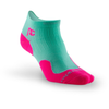 PRO Compression Trainer Low Ankle compression sock in mint and fuchsia colors.