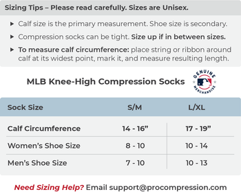 Pro Compression MLB Compression Socks, New York Yankees - Scoreboard, L/XL