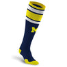 College Compression Socks, Michigan Wolverines - PRO Compression