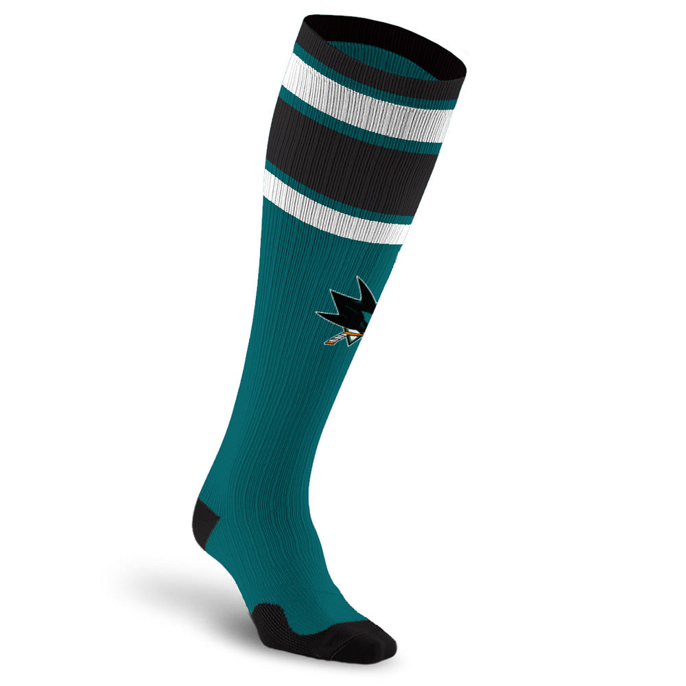 NHL Compression Socks, San Jose Sharks