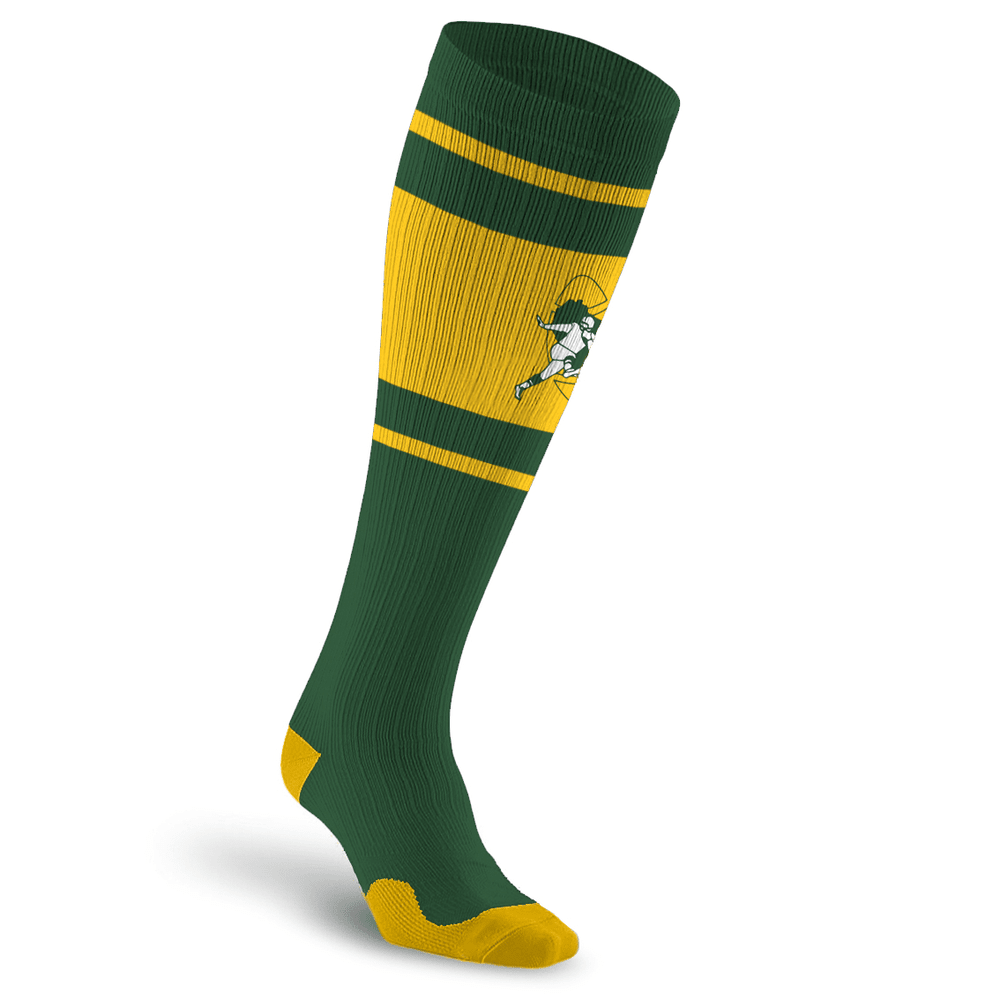 NFL Compression Socks, Green Bay Packers- Throwback