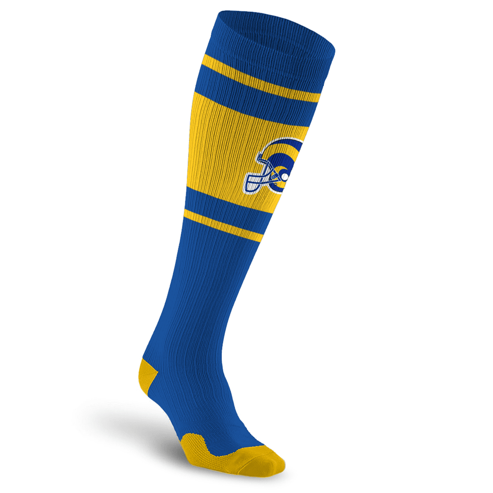 NFL Compression Socks, Los Angeles Rams- Throwback