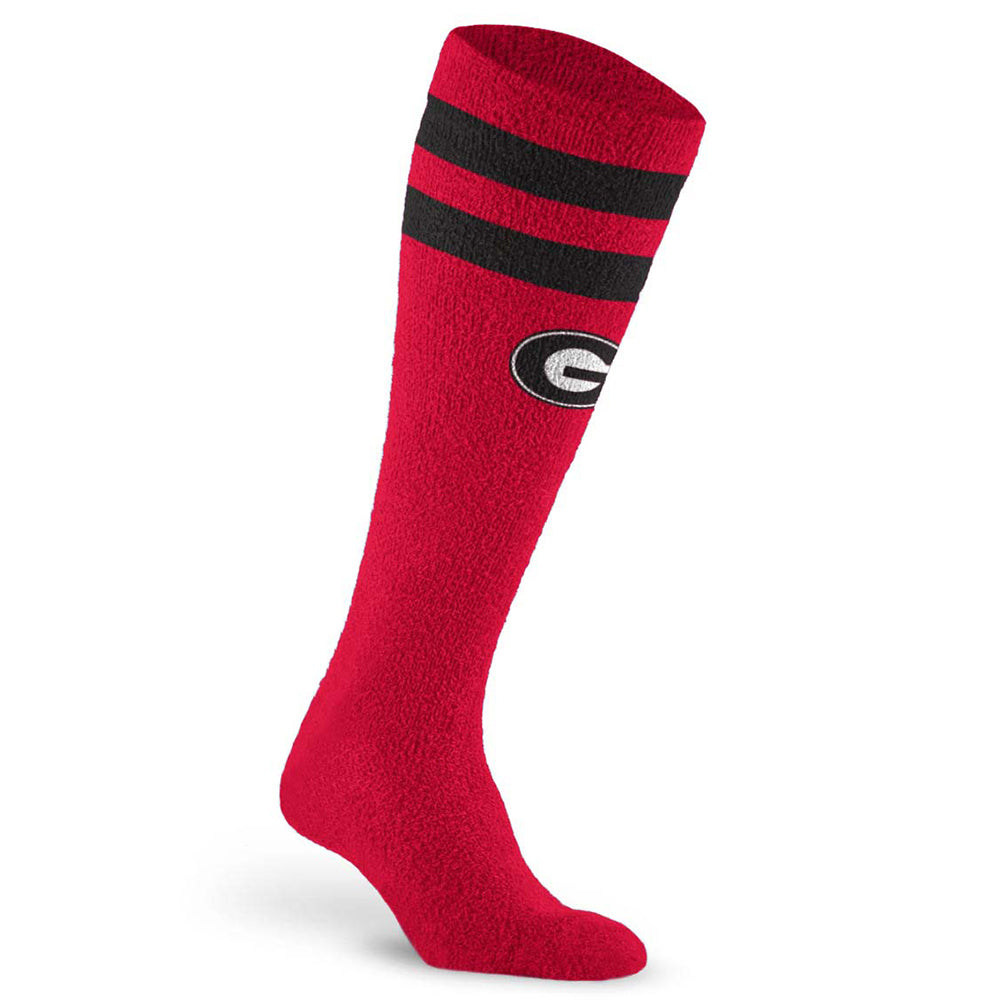Fuzzy College Compression Sock, Georgia Bulldogs