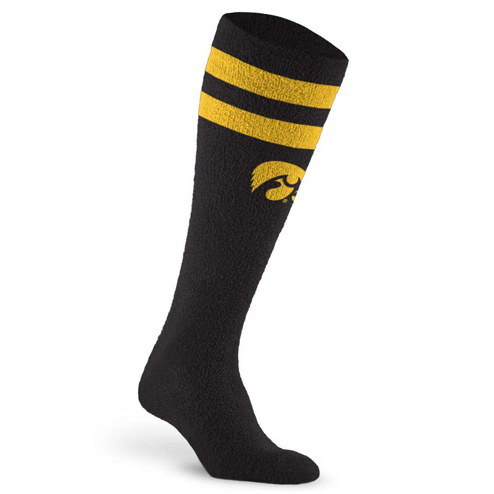Fuzzy College Compression Sock, Iowa Hawkeyes