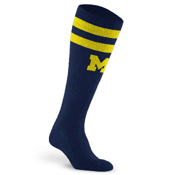 Fuzzy College Compression Sock, Michigan Wolverines