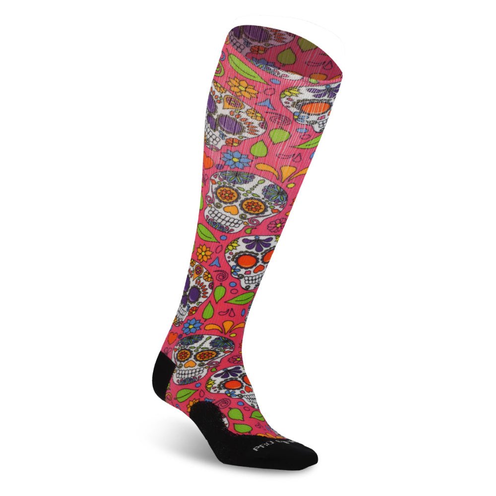 Marathon Printed, Pink Sugar Skulls - PRO Compression