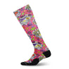 Marathon Printed, Pink Sugar Skulls - PRO Compression