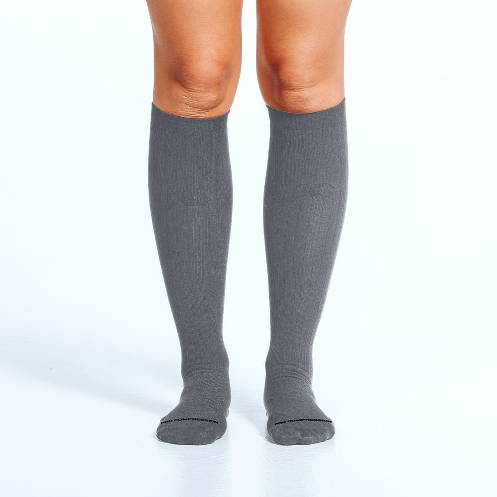 Grey Everyday Light Compression Knee-High Socks | PRO Compression
