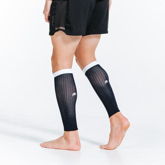 Compression Calf Sleeves in Navy Over White | PRO Compression ...