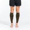 compression calf sleeves in olive green stealth color - posterior