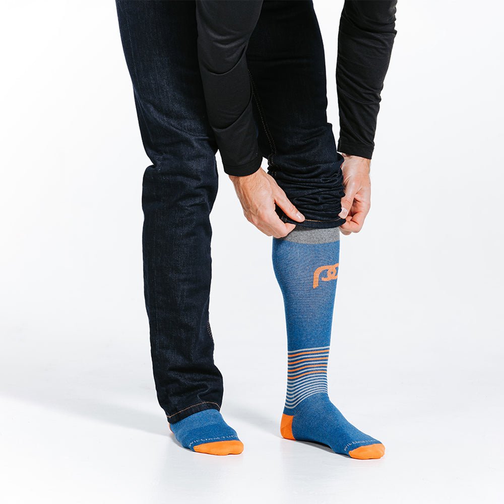 blue dress for baby girl Skydiver Mens Blue Skydiving Crew Socks by Socksmith