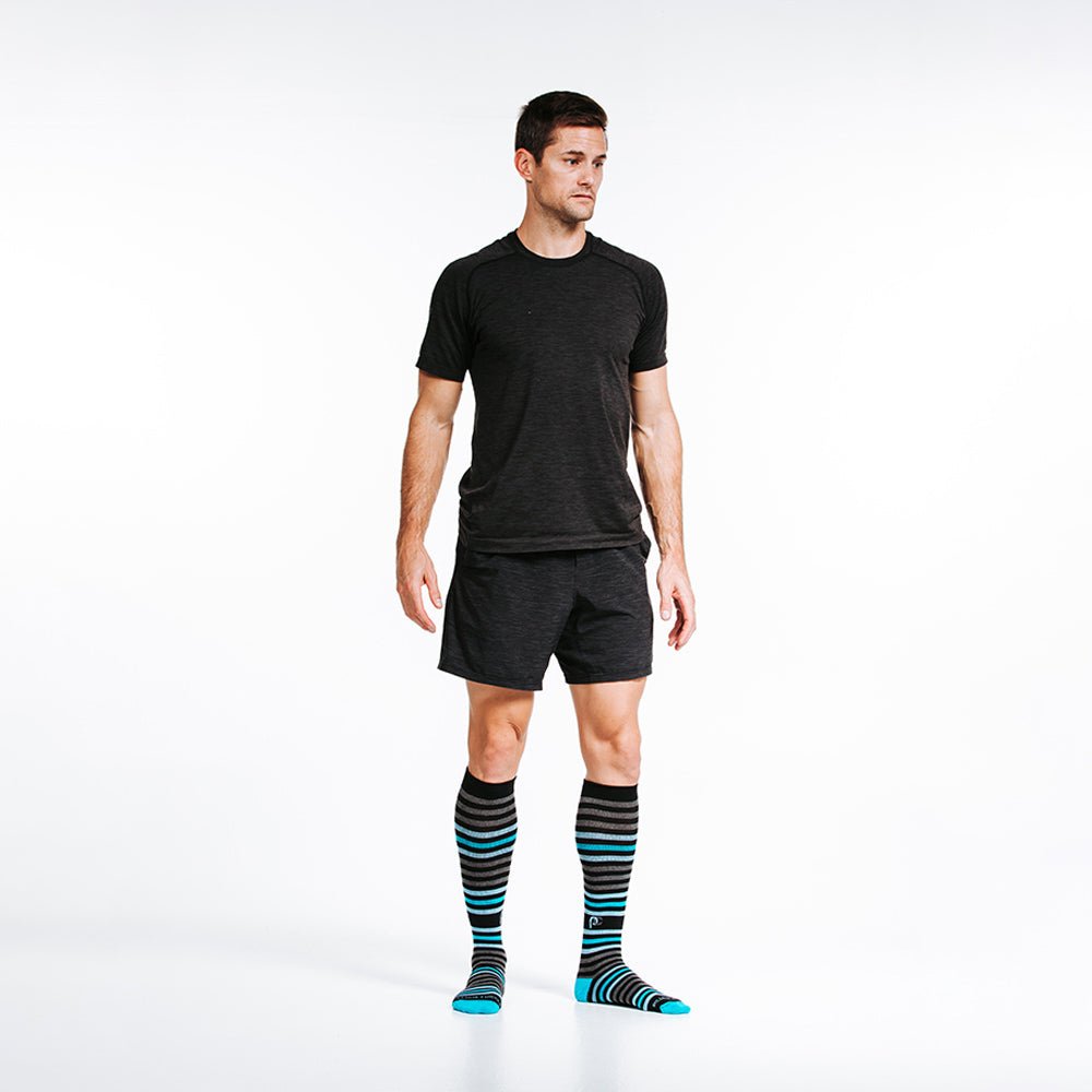 Pompea Microfiber Long Socks – 9 Pairs, Medium Ribbed, Comfort Fit (Size L/XL 43-46)