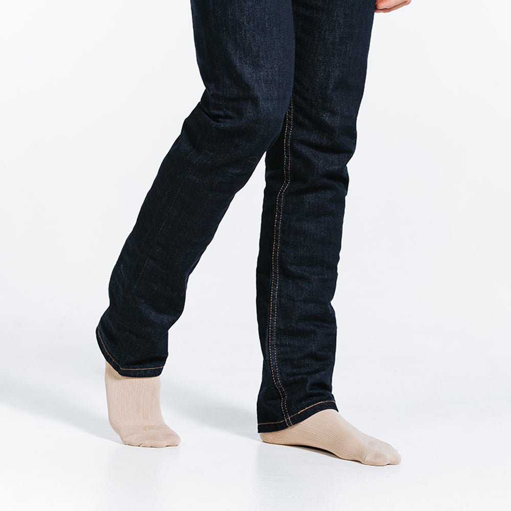 Compression Dress Socks in Tan