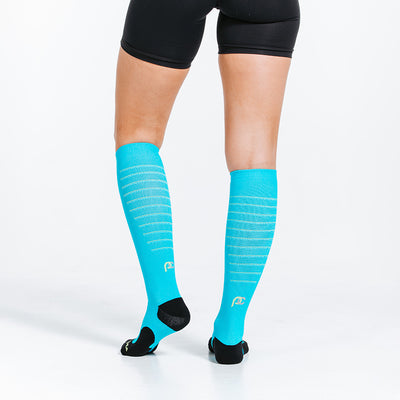 Marathon Elite, Neon Blue | Socks by PRO Compression – procompression.com