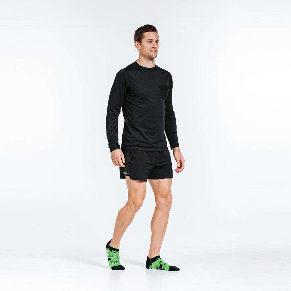 03102022_Low_Compression_Socks_PC_Runner_Black_with_Green_2.jpg