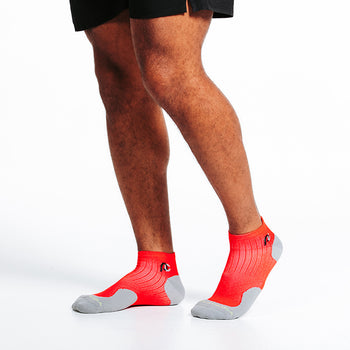 Red Low Compression Socks - Ankle Socks - on model