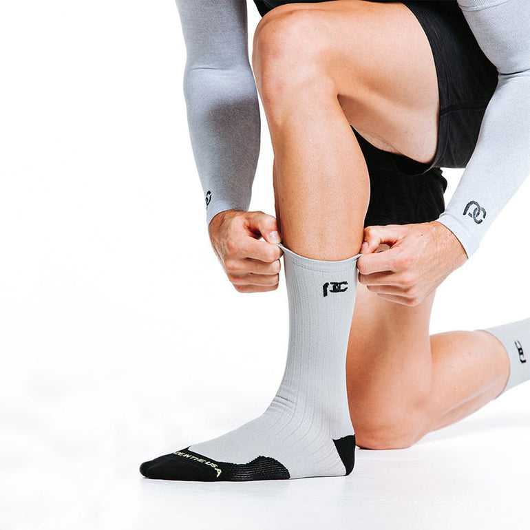 Mid-Calf PC Racer Compression Socks in Grey | PRO Compression