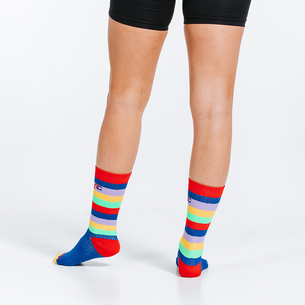 Compression Knee High Socks Mens Set For Girls Striped Design, For Running,  Cycling, And More From Shuwanqz, $16.71