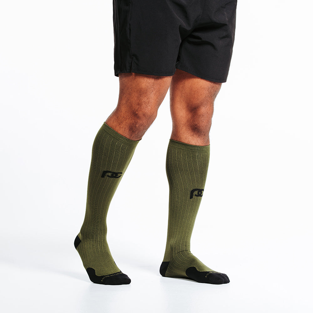 Best Compression Socks for Large Calves  Stealth Olive Green –