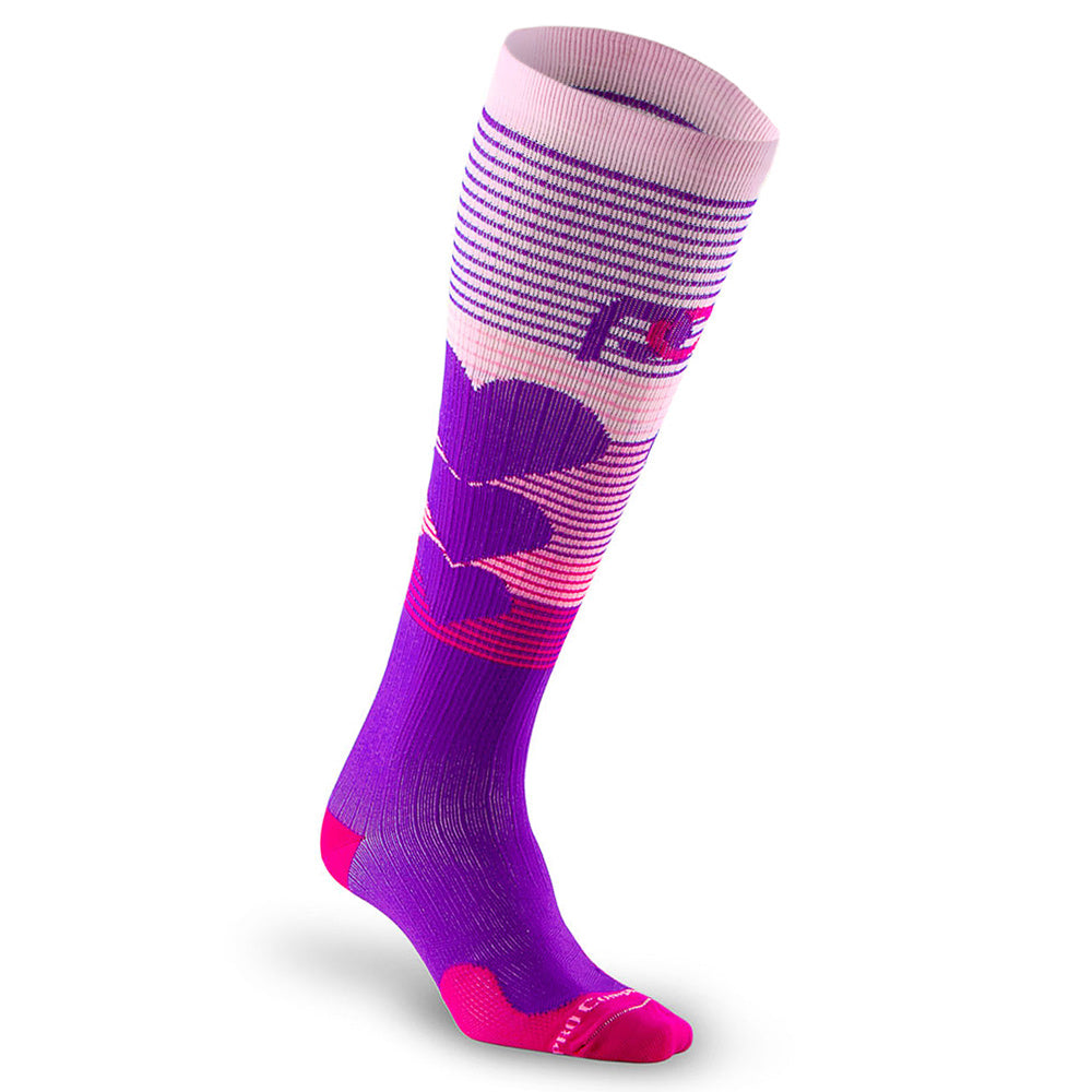 Sports compression socks, Extreme Bounce, pink and purple – SupCare