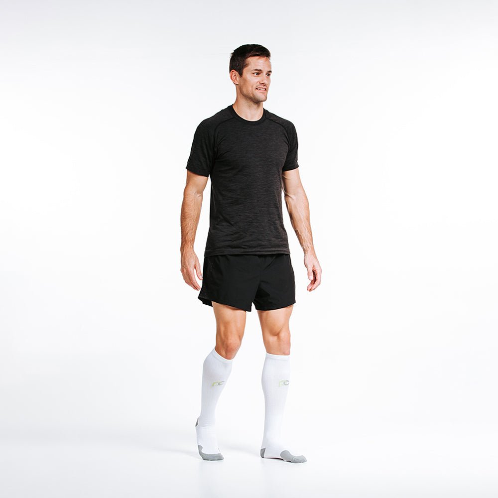 High White Socks With Shorts White Knee Socks (unisex) Shrimp And