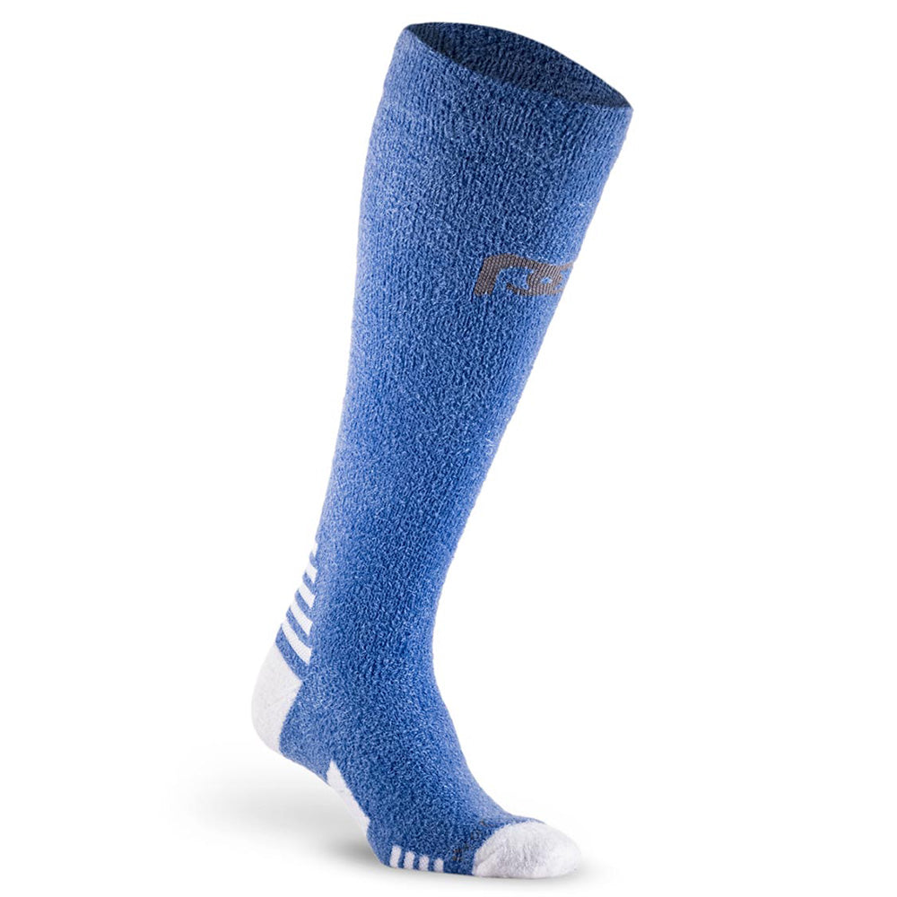 Blue Cozy Feather Knee High Compression Socks by PRO Compression