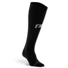 PRO Compression Knee-High Upcycle Sock in Black containing recycled plastic and recovered upcycled cotton.