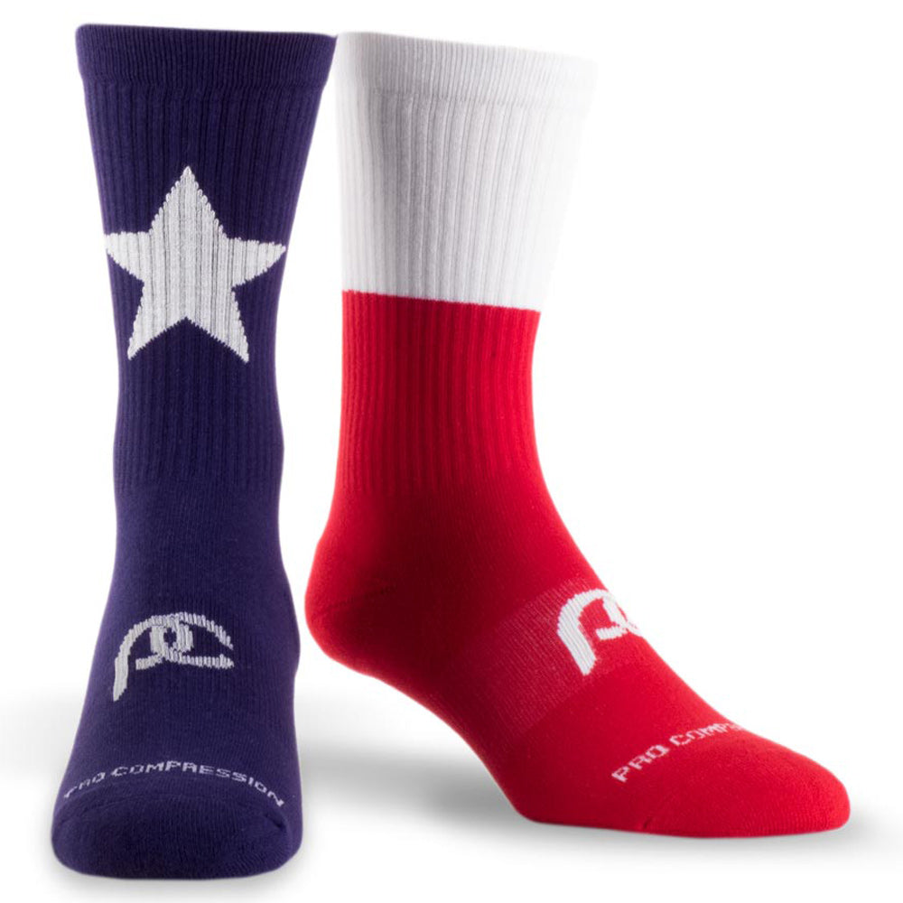 Texas State Flag Compression Socks - Crew Length – procompression.com