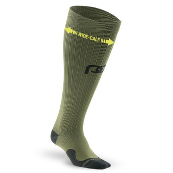Knee High Wide-Calf Graduated Compression Sock in Stealth Green color  | PRO Compression