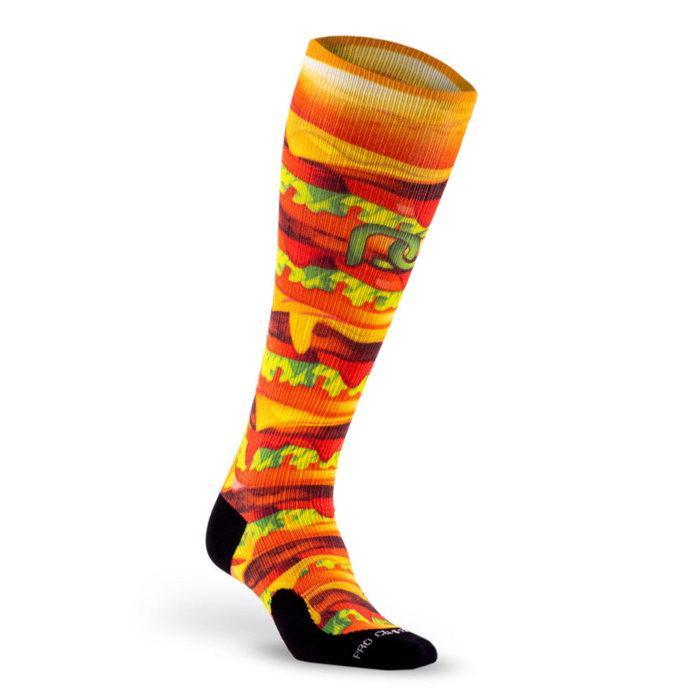 102022-Knee-High-Compression-Socks-Marathon-Printed-Cheeseburger-1.jpg