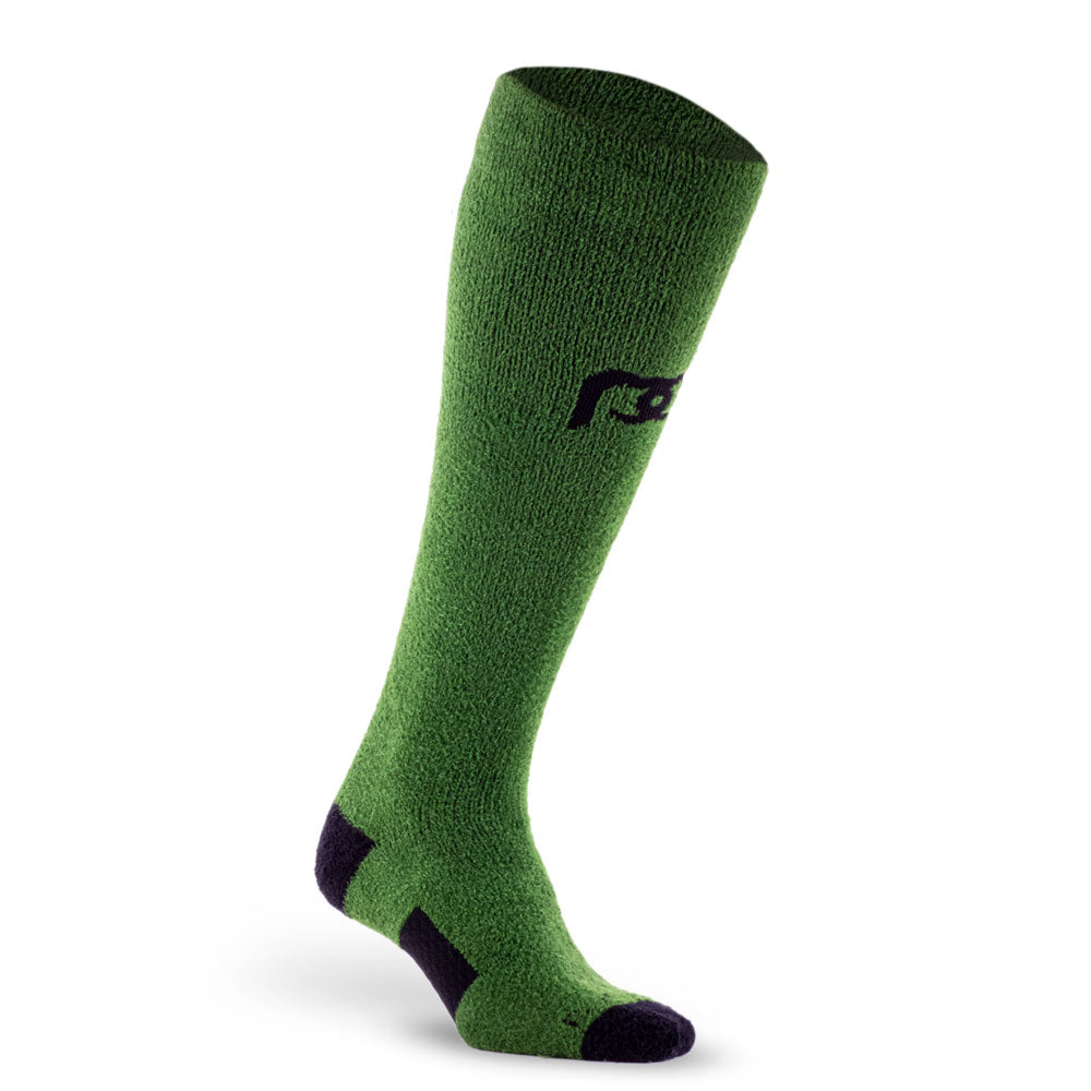 Fuzzy Compression Sock, Green