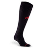 PRO Compression Marathon socks for running and recovery close up of black knee-high sock 