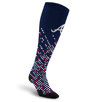 PRO Compression Major League Baseball Knee High Compression Sock Genuine MLB Merchandise Sock Atlanta Braves