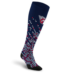 PRO Compression Major League Baseball Knee High Compression Sock Genuine MLB Merchandise Sock Cleveland Guardians