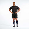 Man wearing PRO Compression Major League Baseball Knee High Compression Sock Genuine MLB Merchandise Sock Detroit Tigers