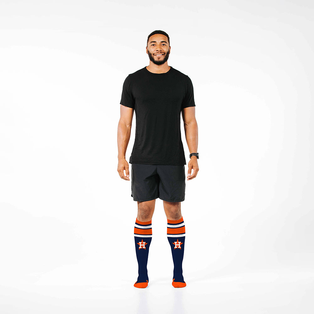 Pro Compression MLB Compression Socks, Houston Astros - Classic Stripe, L/XL