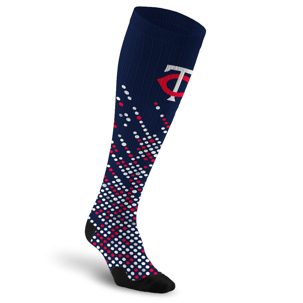 PRO Compression Major League Baseball Knee High Compression Sock Genuine MLB Merchandise Sock Minnesota Twins