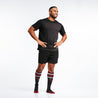 Male model wearing Arizona Cardinals officially-licensed NFL Knee-high Compression Socks